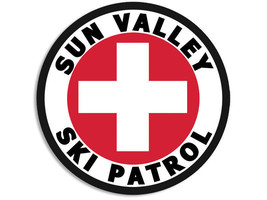4&quot; Sun Valley Idaho Ski Patrol Helmet Car Bumper Decal Sticker Made In Usa - £13.29 GBP
