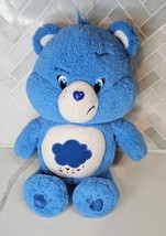 Care Bears Grumpy Bear 14” Plush Blue Rain Cloud Belly 2016 Stuffed Animal  - £12.04 GBP