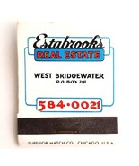Estabrooks Real Estate Vintage Matchbook West Bridgewater Matches Unstru... - $367.78 MXN