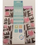 Reusapak Love Love Love Reusable Zip Flat Bag 2 pack Large Food Grade - $183.98 MXN