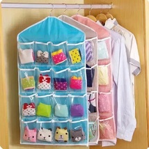 24PK New Hanging Storage 16 Sleeves Organizer Socks Bra Underwear Bag  - $117.00