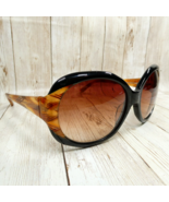 Carmen Marc Valvo Black Brown Round Oversized Sunglasses - Angelique 57-... - $38.09