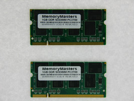 Neuf 2GB 2X1GB PC2700 DDR 333mhz 200Pin Dell Latitude D400 D500 D505 D600 D800 - £40.48 GBP