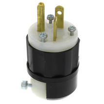 Leviton 5366 Professional Plug 20 Amp, 125 Volt, Black &amp; White - £6.22 GBP