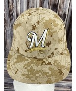59Fifty Milwaukee Brewers Tan Digital Camo Fitted Hat - 6 5/8 - Navy Mar... - £31.00 GBP