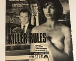 Killer Rules Vintage Tv Print Ad Sela Ward Jamey Sheridan Peter Dobson TV1 - $5.93