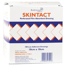 SkinTact Absorbent Dressings 5cm x 5cm x 100 - £30.19 GBP