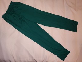 GREEN SCRUB PANTS Basic Editions Small Elastic Waistband Polyester Cotto... - £11.95 GBP