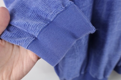 Vintage 90s Streetwear Mens XL Faded Striped Velour Long Sleeve Pullover Polo Item image 7