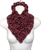 Multi Style Chunky Crochet Basket Weave Button Cowl Neck Warmer Gaiter Pink Gray - £15.69 GBP