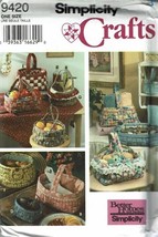 Simplicity Sewing Pattern 9420 Woven Fabric Baskets - £7.06 GBP