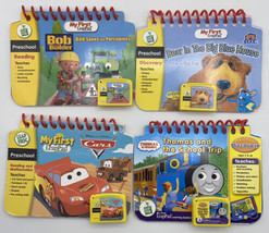 LeapPad Preschool Lot Of 4 - Bob Builder, Cars Thomas, Big Blue Books &amp; Cassette - £12.79 GBP
