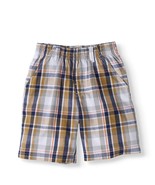 Garanimals Toddler Boys Woven Plaid Shorts Dark Khaki Size 2T NEW - £7.04 GBP