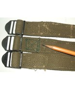 US Army cotton OD olive drab straps 1&quot;X28&quot; 3-count with buckles WWII-1950s - €21,61 EUR