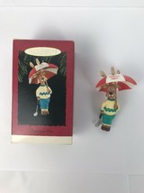 1994 Hallmark Reindeer Pro Golfer W Umbrella Christmas Ornament New - £3.18 GBP