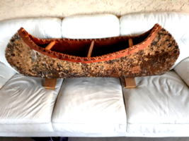 Vintage Large Decorative Birch Bark Canoe, 58&quot; Long By 17&quot; Wide, Lodge Decor - £121.04 GBP