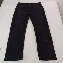 Levi's 505 Straight Regular Fit Men's Black Cotton Blend Jeans Size 36×30 image 11