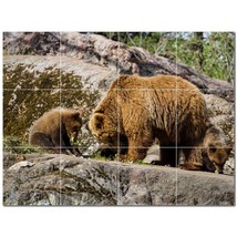 Bear Ceramic Tile Wall Mural Kitchen Backsplash Bathroom Shower P500113 - £94.39 GBP+