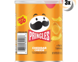 3x Cans Pringles Grab N&#39; Go Cheddar Cheese Flavored Potato Crisps Chips ... - $11.43