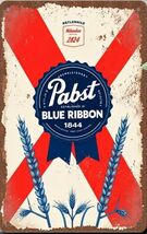 Pabst Blue Ribbon Beer Retro Vintage Sign 8x12 inches  Mancave Garage g - $452.20 MXN
