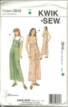 Kwik Sew Sewing Pattern 2846 Misses Womens Dress Jumper Size XS S M L XL New - £7.85 GBP