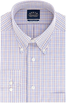 NWOT  Eagle Men&#39;s Size 17 XL Violet Twist Check Dress Shirt - $23.71