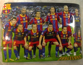 FCB Football Soccer Stars Laminated Wall Print Poster Lionel Messi etc 25 x 34 - £13.14 GBP