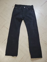 Levis 501 Jeans Mens 29x30 Black Button Fly Straight Leg Fit - $19.99