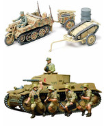 2 Tamiya Models - Panzer Kampfwagen and Kettenkraftrad with Infantry Car... - £23.18 GBP