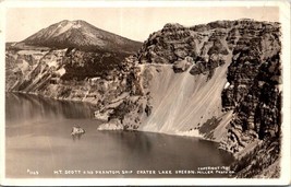 Postcard Mt. Scott Phantom Ship and Dutton Cliff Crater Lake Oregon c1911 - £4.67 GBP