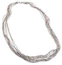Milor Italy Sterling Silver 925 Multi Tube Chain Necklace 33 gr - £109.06 GBP