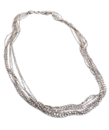Milor Italy Sterling Silver 925 Multi Tube Chain Necklace 33 gr - £108.98 GBP