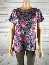 Ideology Multicolor Floral Short Sleeve T-shirt Nwot Small - £7.43 GBP