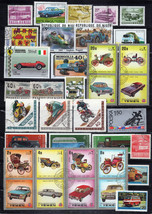 Motor Vehicles Stamp Collection Used Motorcycles Cars ZAYIX 0724M0167 - $7.16