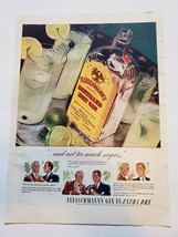 1939 Fleischman&#39;s Dry Gin Vintage Print Ad Well Dressed Men Having Drinks - £14.20 GBP