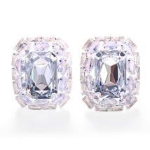 Stonefans Fashion Square Crystal Clip on Earrings Wedding for Women Vintage Blin - £16.53 GBP