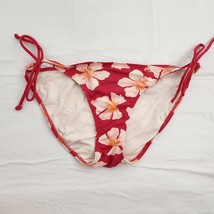 Abercrombie &amp; Fitch Bikini Bottoms Swim Pink Flowers Women&#39;s Large - £11.89 GBP