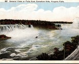 General View From Canada Niagara Falls New York NY UNP Unused WB Postcar... - $2.92