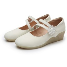 Omen s genuine leather platform shoes wedges white lady casual shoes swing mother shoes thumb200