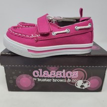Buster Brown girls classics Hot Pink topsider shoes sz 8 - £18.90 GBP