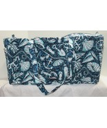 Vera Bradley Women XL TRAVELER DUFFEL BAG SHORE ENOUGH shell wheel blues... - $225.58 CAD