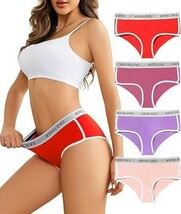 Cotton Underwear for Women Hipster Panties Stretch Briefs Mid Rise XL 4Pk - $21.02 CAD
