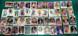 LOT of 47 1989-1991 BASKETBALL CARDS FLEER NBA HOOPS SKYBOX magic johnso... - $9.74