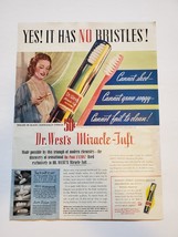 1939 Dr. West&#39;s Miracle Tuft Toothbrush Vintage Print Ad It Has No Bristles - £13.66 GBP