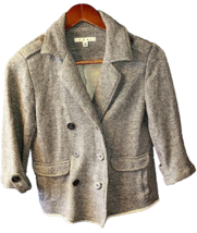 Cabi Style #393 Women&#39;s Size XS Sweater Jacket Shrunken Peacoat Heathered Gray - £14.83 GBP