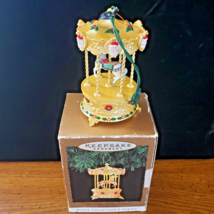 Tobin Fraley Carousel Ornament 1994 Hallmark Keepsake with Box Music Lights - £4.69 GBP