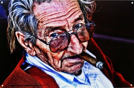Bill Hines Portrait / Cigar Retro Automotive Classic Metal Sign - £23.66 GBP