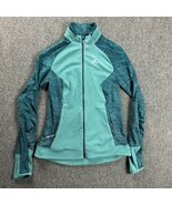 Quechua Active Jacket Womens Small Blue Full Zip Waffle Knit Mock Neck A... - $26.51 CAD