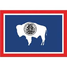 Wyoming Flag On A Stick 12&quot; x 18&quot; - $11.92