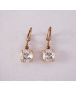 Catherine Popesco 14K Gold Plated Medium Shade Swarovski Crystals Earrings - £30.64 GBP